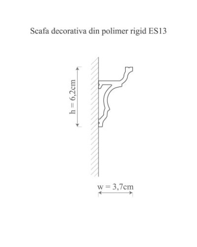 Scafa decorativa din polimer rigid pentru iluminat indirect LED