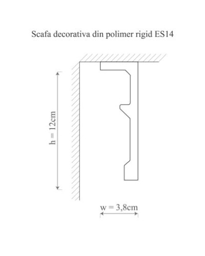 Scafa decorativă tavan cu iluminare indirectă LED