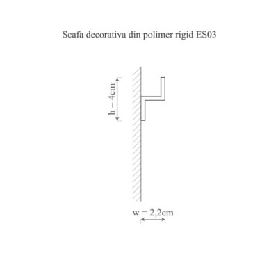 Scafa decorativa din polimer rigid pentru iluminat indirect cu LED