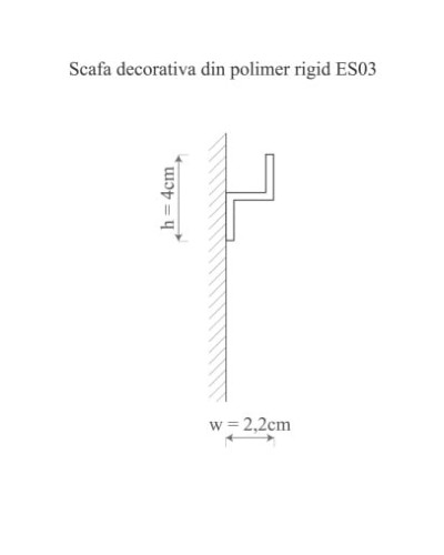 Scafa decorativa din polimer rigid pentru iluminat indirect cu LED
