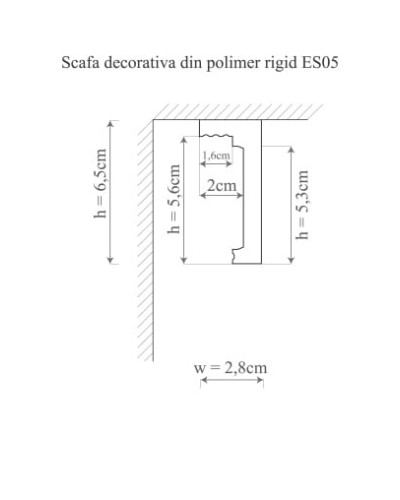 Scafa decorativă tavan cu iluminat indirect LED