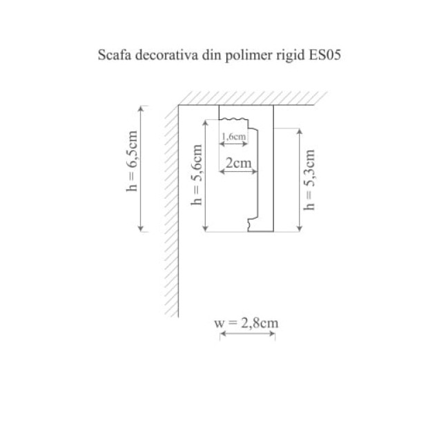 Scafa decorativă tavan cu iluminat indirect LED