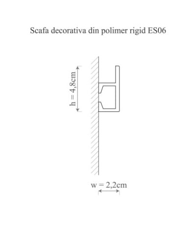 Scafa decorativa din polimer rigid pentru iluminat indirect cu LED