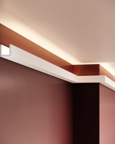 Scafa decorativă din polimer rigid pentru iluminat indirect cu LED