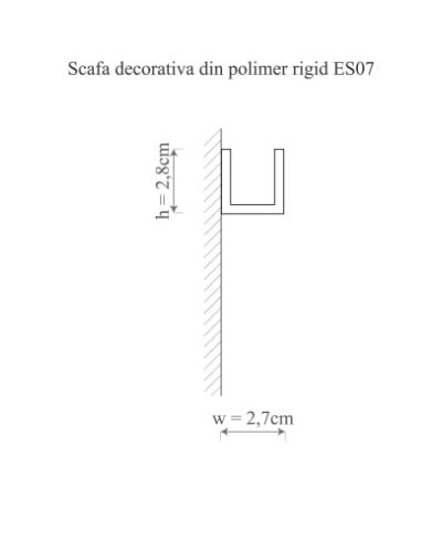 Scafa decorativă din polimer rigid pentru iluminat indirect cu LED