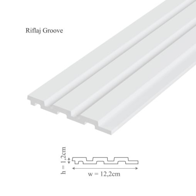 Panou decorativ 3D Riflaj Groove, ambient living modern