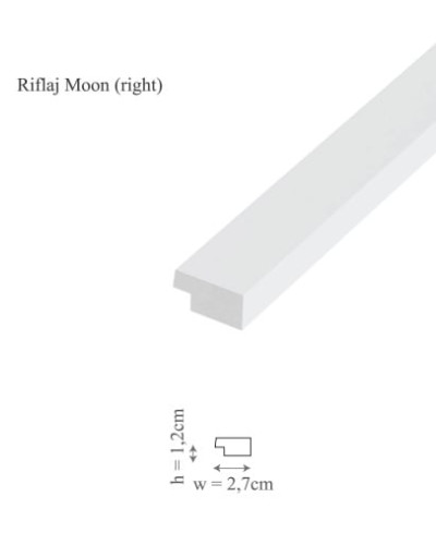 Profil dreapta pentru riflajele decorative Groove si Moon - 2.7x1.2x270 cm