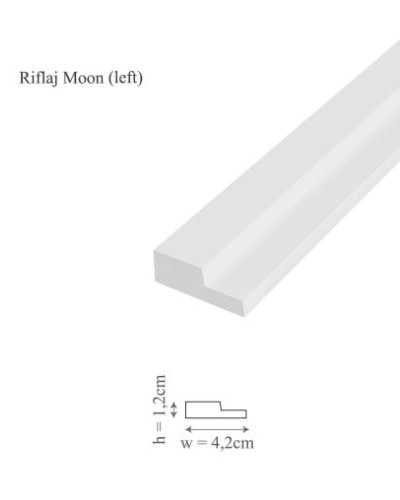 Profil stânga pentru riflajele decorative Groove si Moon - 4.2x1.2x270 cm