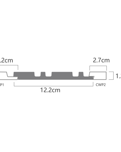 Capat pentru panou decorativ din polimer rigid CWP2 - 2.7x1.2x270 cm, Manavi