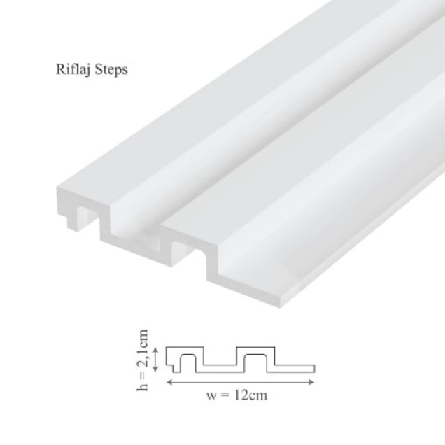 Panou decorativ 3D cu model riflaj steps