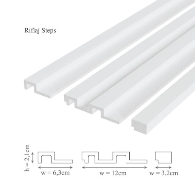Panou decorativ 3D cu model riflaj steps