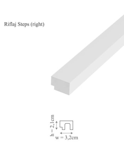 Profil dreapta pentru panoul decorativ Steps - 6.3x2.1x250 cm, Manavi