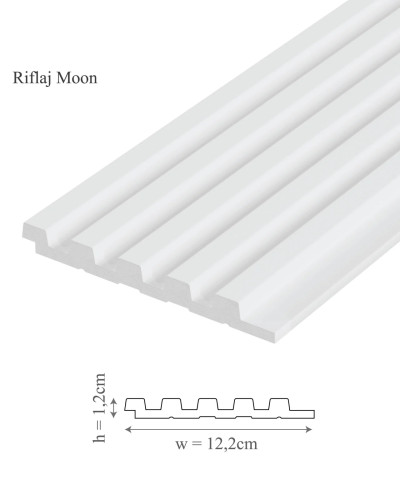 Panou decorativ 3D riflat, model Moon