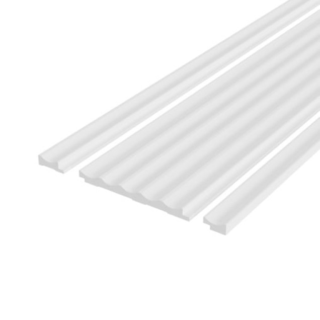 Panou decorativ 3D, model Riflaj Waves, într-o baie modernă