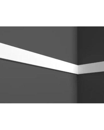 Brau decorativ alb din polimer rigid pentru perete
