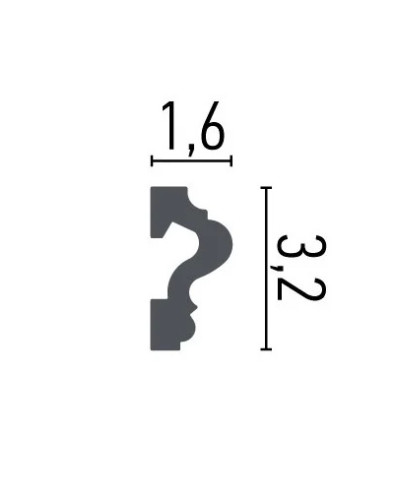 Brâu decorativ din polimer rigid B10