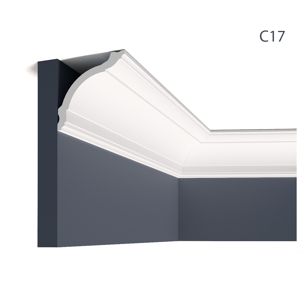 Cornișe tavan Manavi MNV-C17 - 9.3x9.5x200, material: polimer rigid