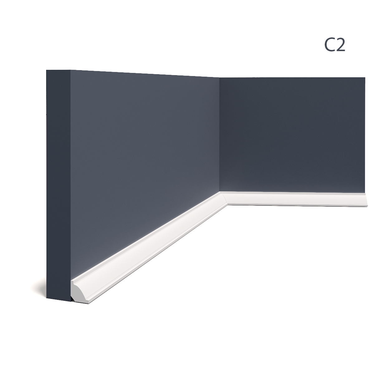 Cornișe tavan Manavi MNV-C2 - 2.2x2.2x200, material: polimer rigid