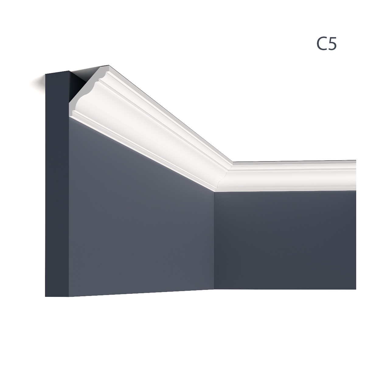 Cornișe tavan Manavi MNV-C5-5x4.7x200, material: polimer rigid