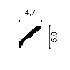 Cornisa decorativa din polimer rigid C5 - 5 x 4.7 x 200 cm, Manavi