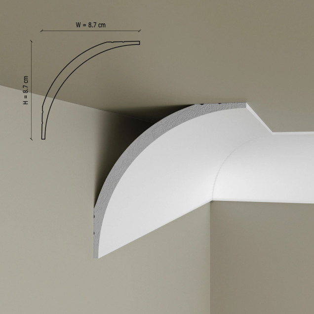 Cornisa decorativa din polimer rigid C16