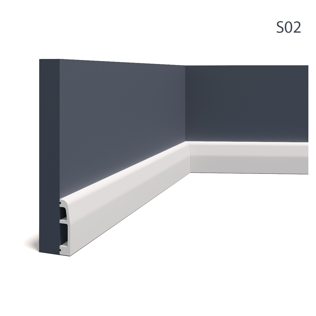 Plinte decorative Manavi MNV-S2-6.9x1.5x200, material: Polimer Rigid