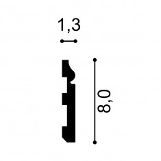 Plinta S5F, Dimensiuni: 200 X 8 X 1.3 cm