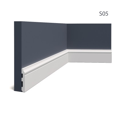 Plinte decorative Manavi MNV-S5-8x1.4x200, material: Polimer Rigid