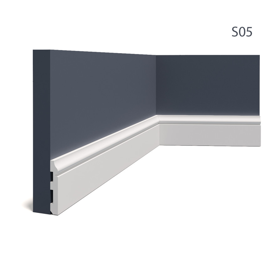 Plinte decorative Manavi MNV-S5-8x1.4x200, material: Polimer Rigid