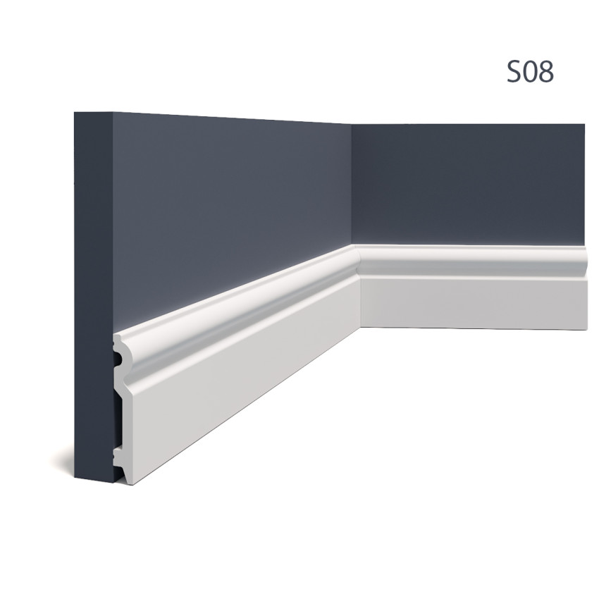 Plinte decorative Manavi MNV-S8-9.8x1.5x200, material: Polimer rigid