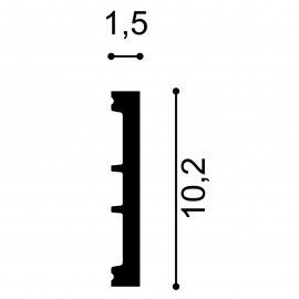 Plinta S9, Dimensiuni: 200 X 10.2 X 1.5 cm