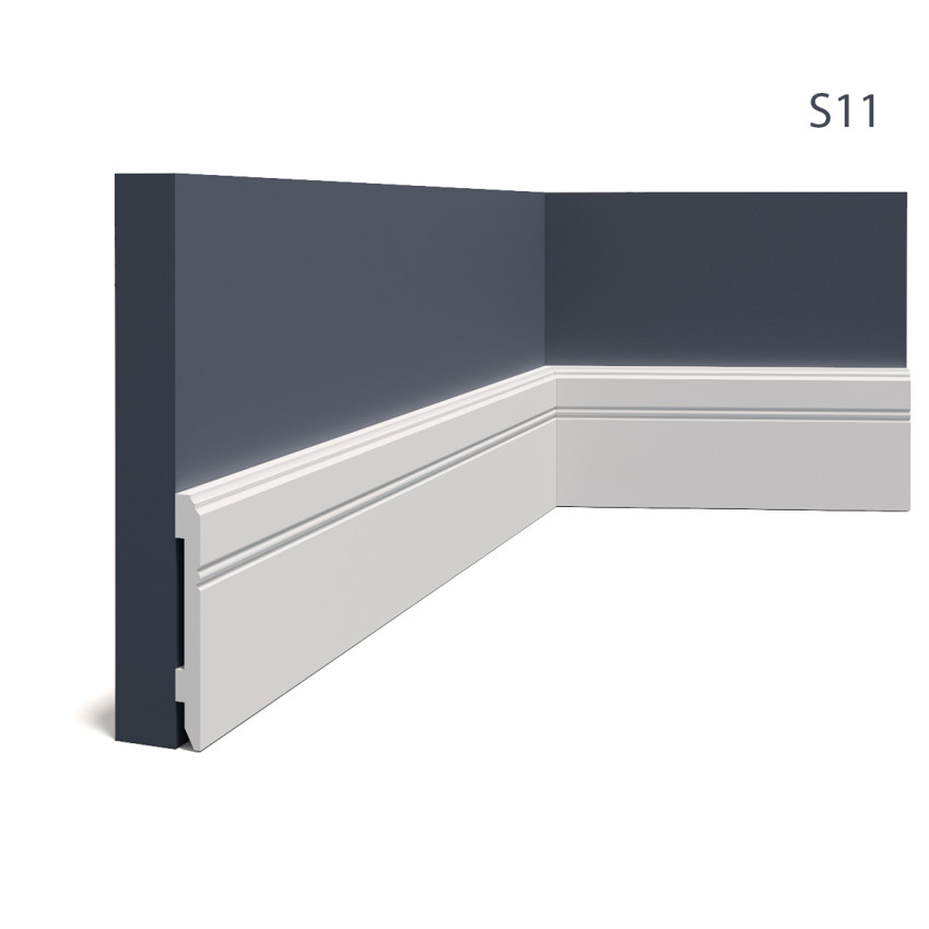 Plinte decorative Manavi MNV-S11-10.8x1.1x200, material: Polimer rigid