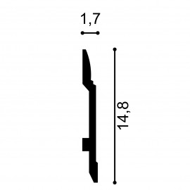Plinta S24, Dimensiuni: 200 X 14.8 X 1.7 cm