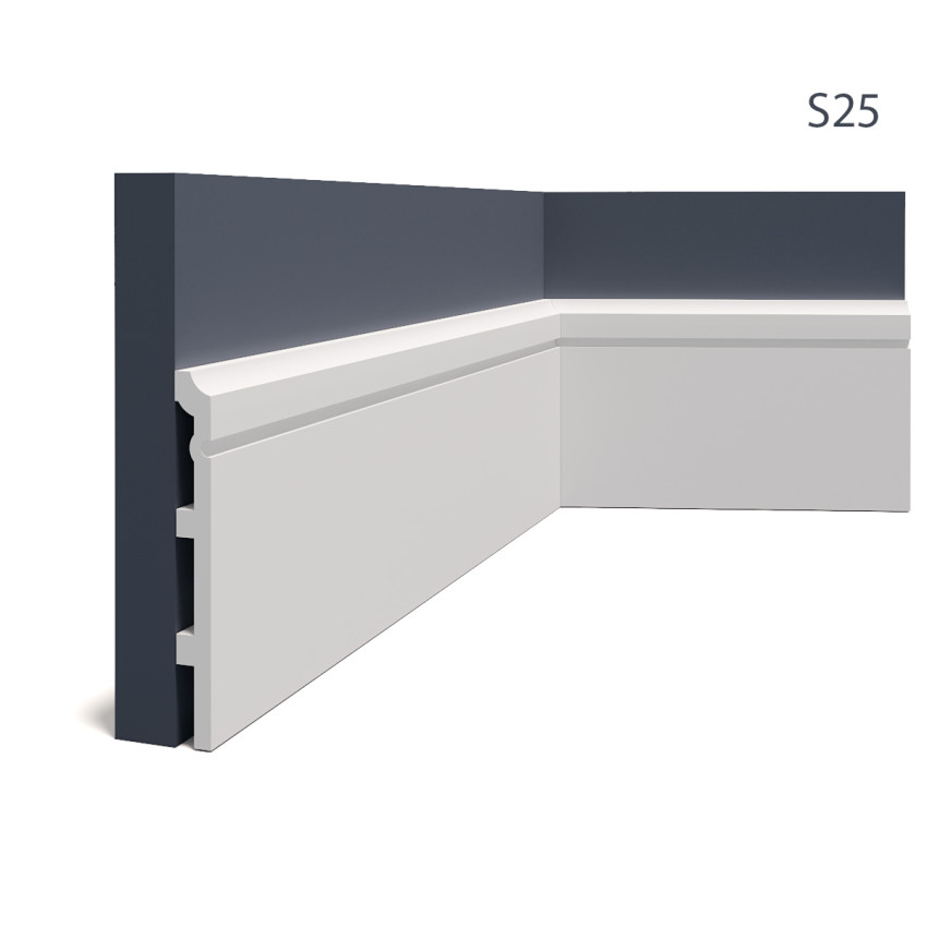 Plinte decorative Manavi MNV-S25-16x1.5x200, material: Polimer rigid