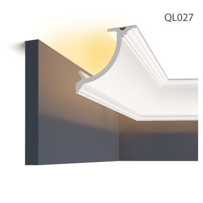 Cornisa decorativa pentru LED QL027, 200 X 11 X 11 cm, Mardom Decor, Cornișe tavan 