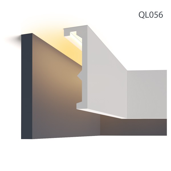 Cornisa mascare galerie pentru LED QL056, 240 X 17.9 X 5.5 cm, Mardom Decor