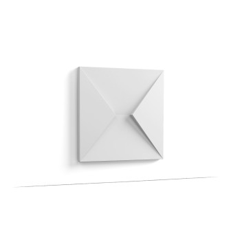 Panou decorativ 3D alb pe fundal albastru