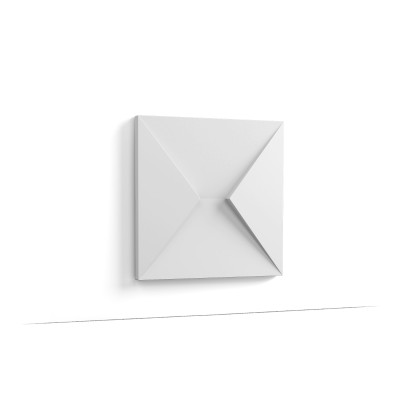Panou decorativ 3D alb pe fundal albastru