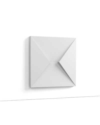 Panou decorativ 3D alb pe fundal albastru