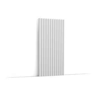 Panou decorativ 3D riflat alb