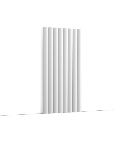 Panou decorativ 3D riflat alb