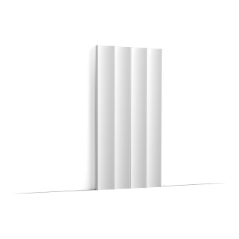Panou decorativ riflat alb