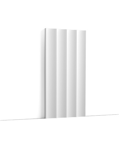 Panou decorativ riflat alb