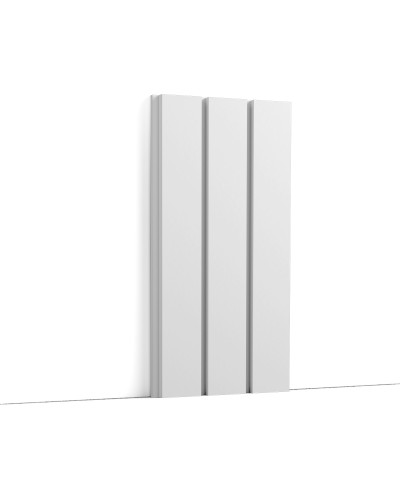 Panou decorativ alb cu bare verticale