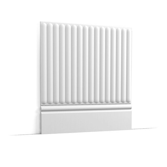 Panou decorativ 3D riflat alb