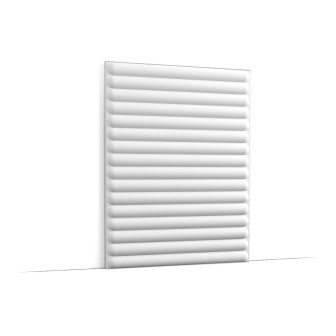 Panou decorativ 3D riflat alb