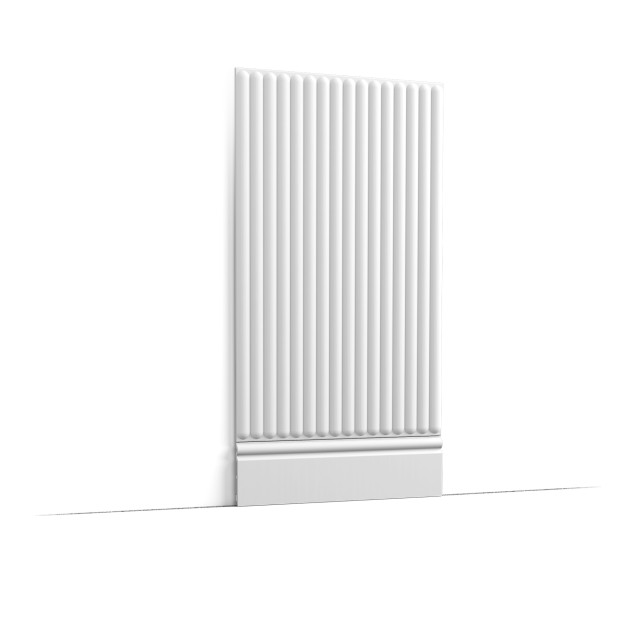 Panou decorativ 3D riflat alb