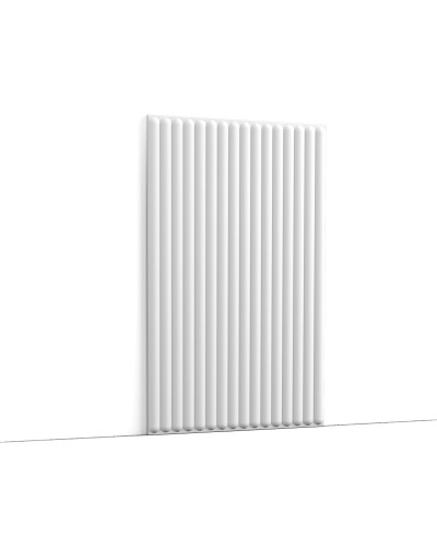 Panou decorativ 3D riflat alb