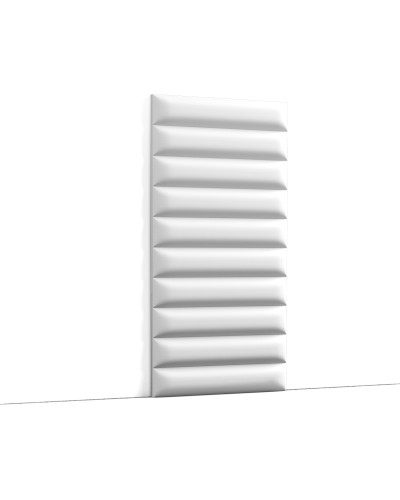 Panou decorativ 3D riflat alb