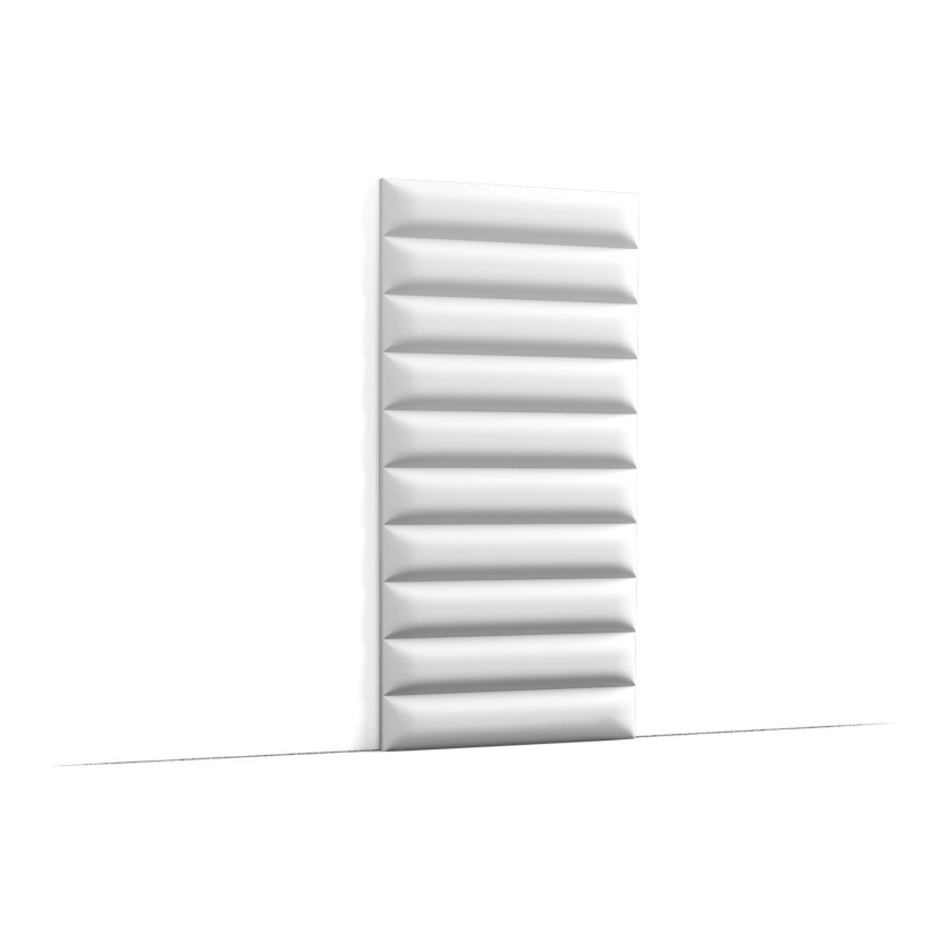 Panou decorativ 3D riflat alb